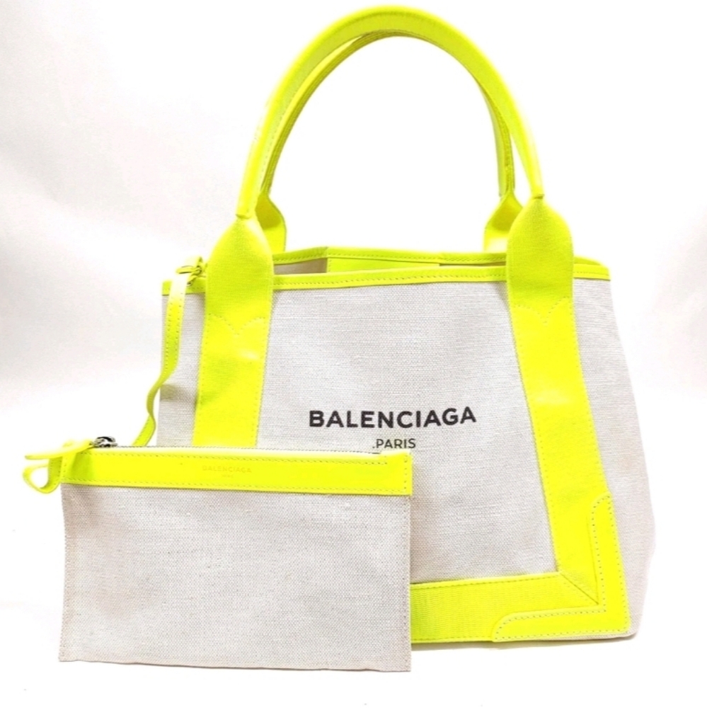 Balenciaga White Canvas Tote Bag